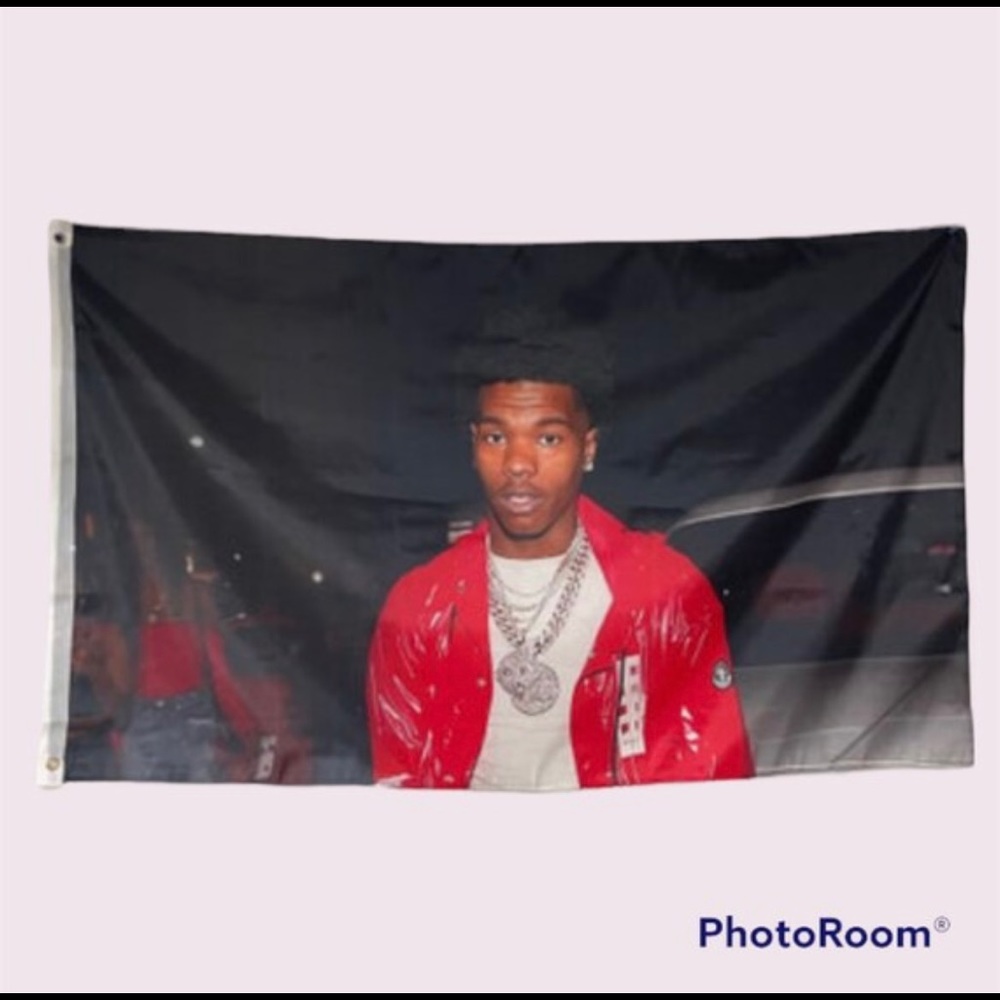 Flag banner tapestry music rap artists bedroom dorm  Lil baby iced out funny